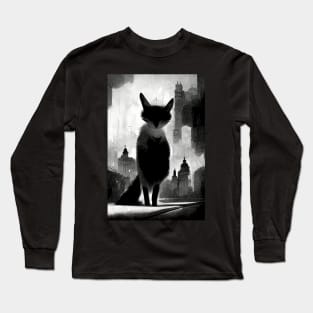 Stray cat in the big city Long Sleeve T-Shirt